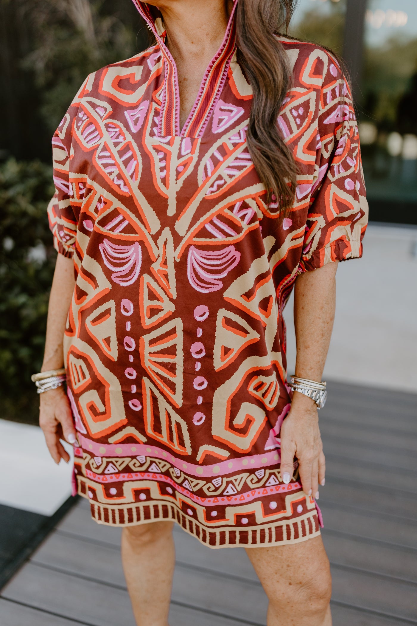 Emily McCarthy Poppy Dress in Tribal Palm