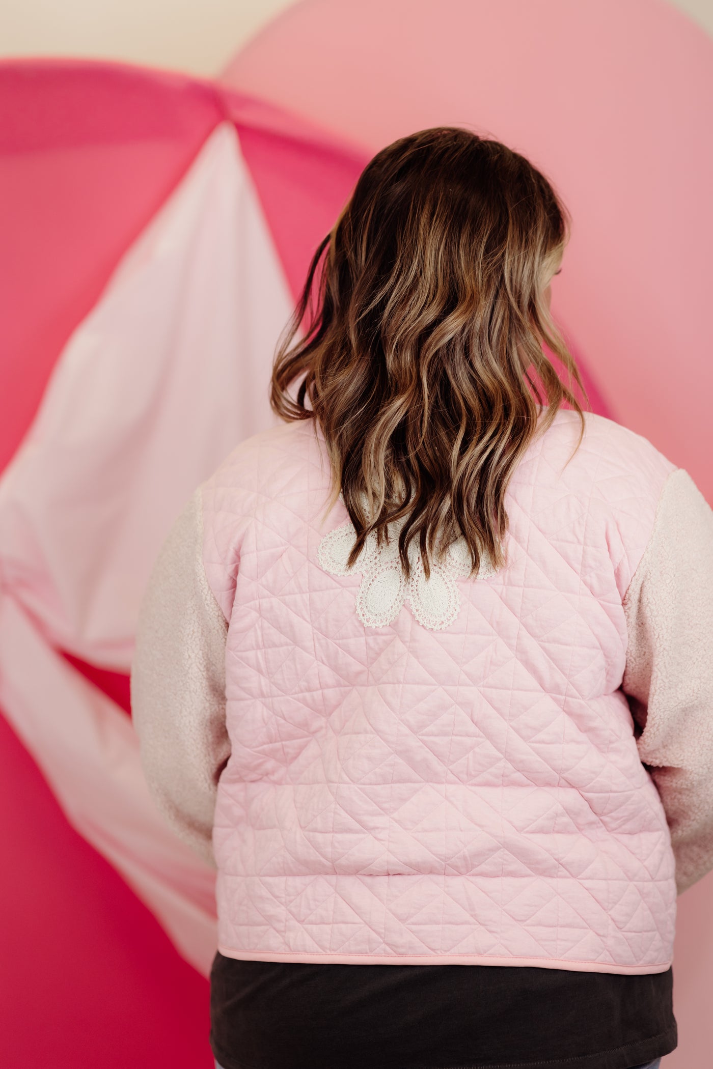 Pink Vintage Washed Quilted Jacket