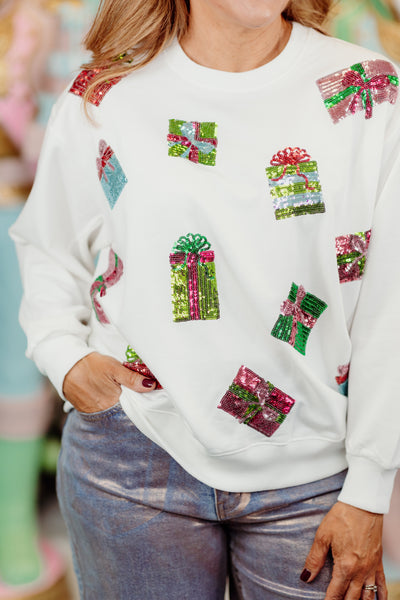 Mary Square Sarah Sweatshirt- Presents