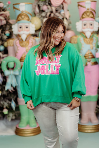 Mary Square Millie Sweatshirt- Holly Jolly