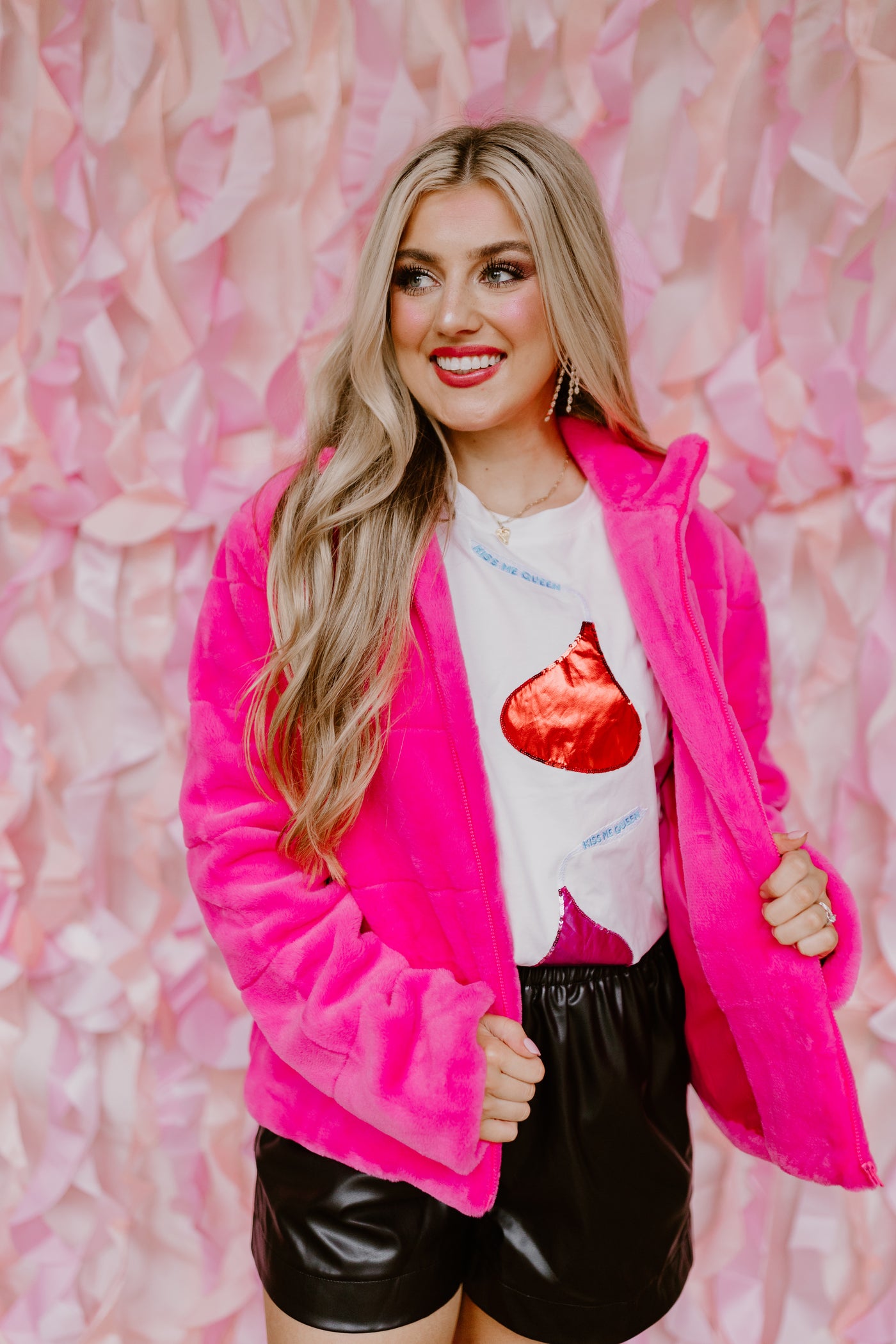 Neon Pink Ultra Soft Faux Fur Jacket