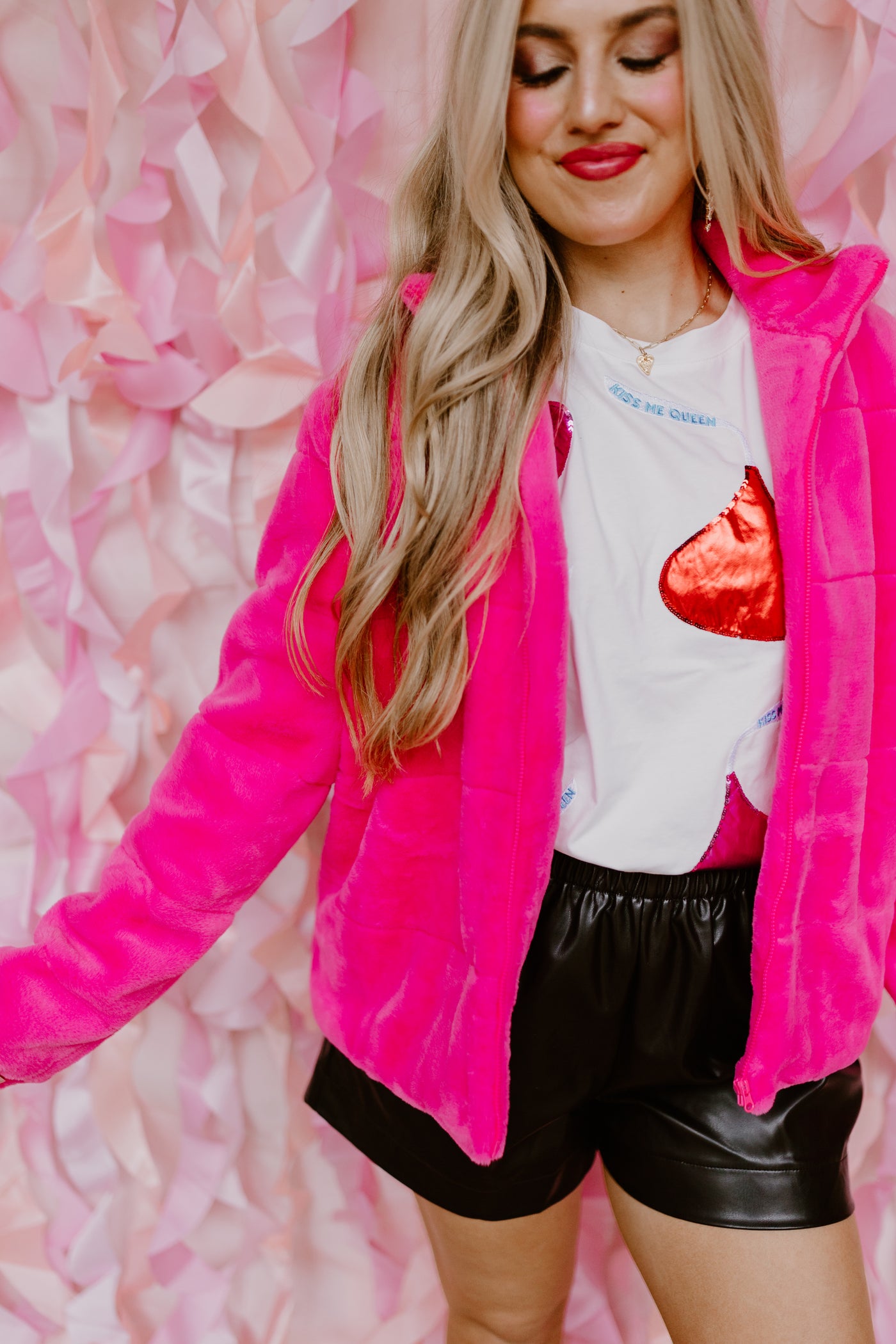 Neon Pink Ultra Soft Faux Fur Jacket