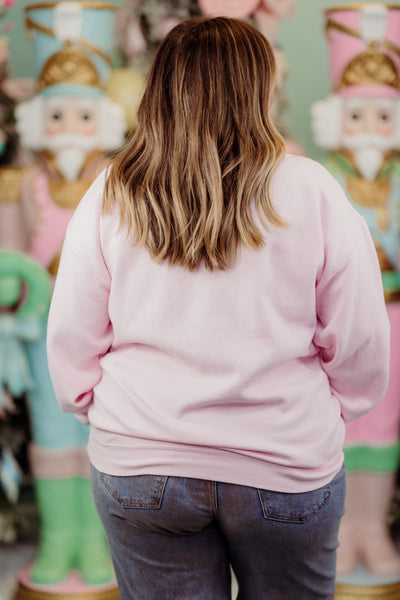 Light Pink Embroidered Choose Kindness Sweatshirt