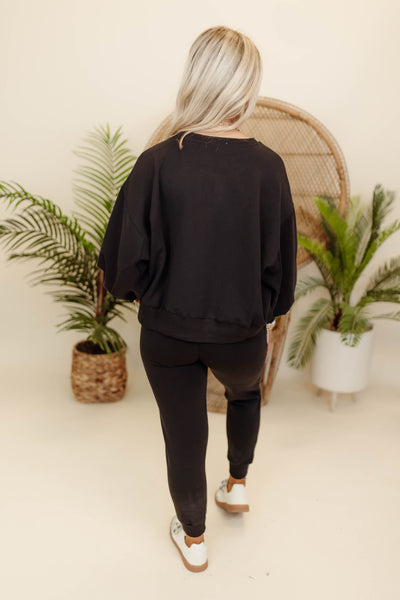 Mary Square Black Millie Sweatshirt and Pant Set