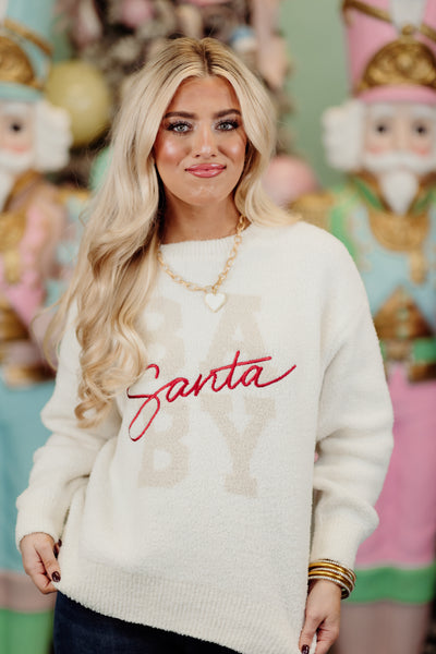 Z Supply Santa Baby Cozy Sweater- Sea Salt