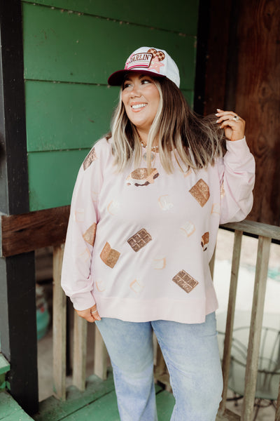 Mary Square Katie Sweatshirt- Smores