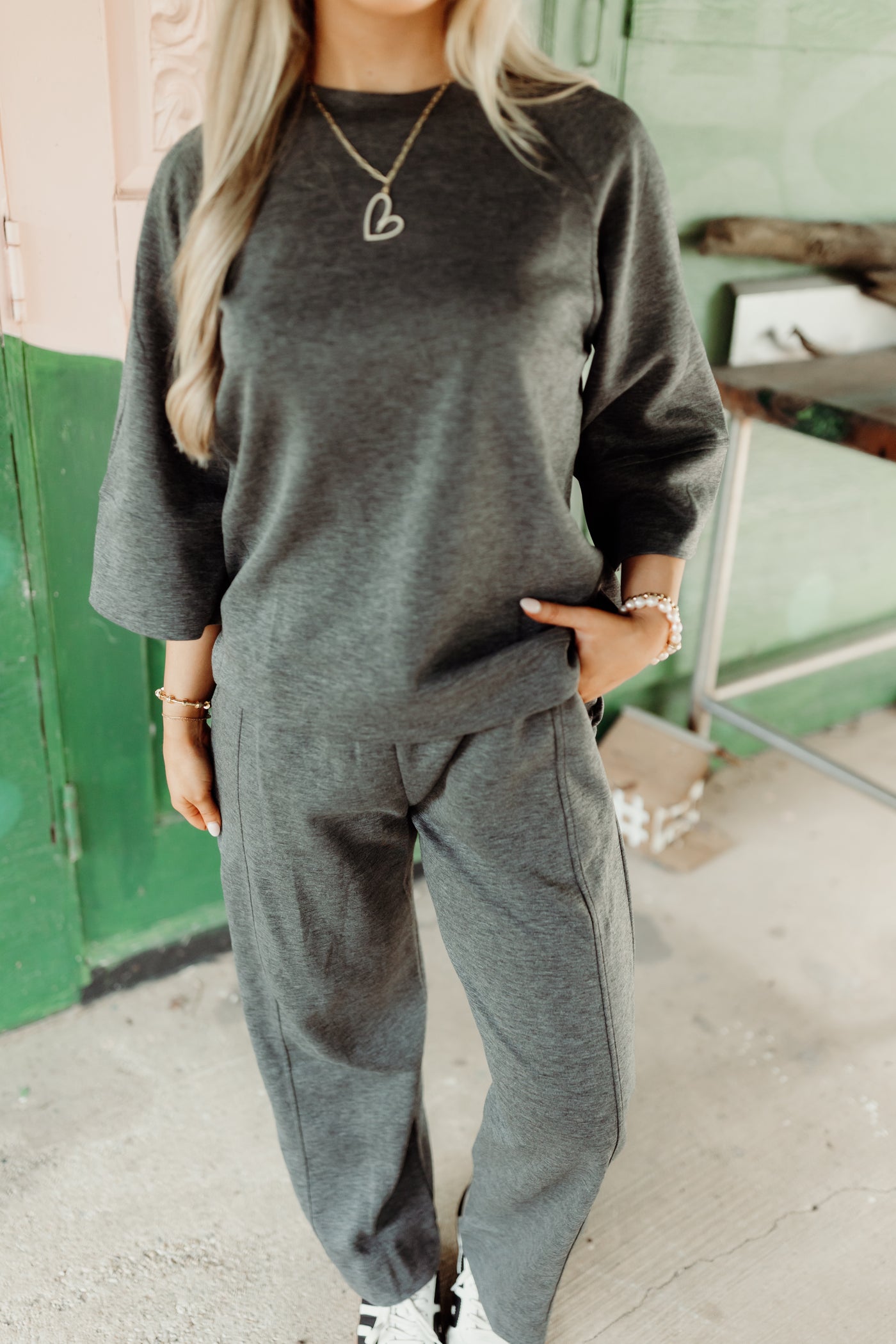 Charcoal Comfy Oversized Top and Pant Set