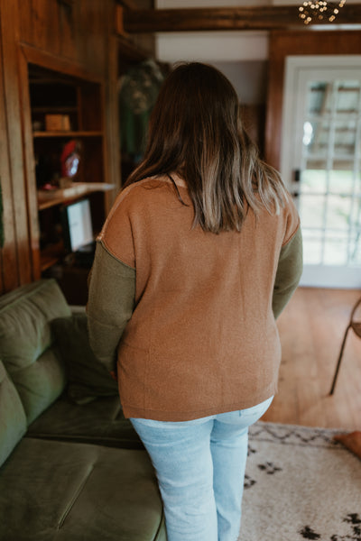 Latte/Olive/Mocha Turtleneck Oversized Sweater