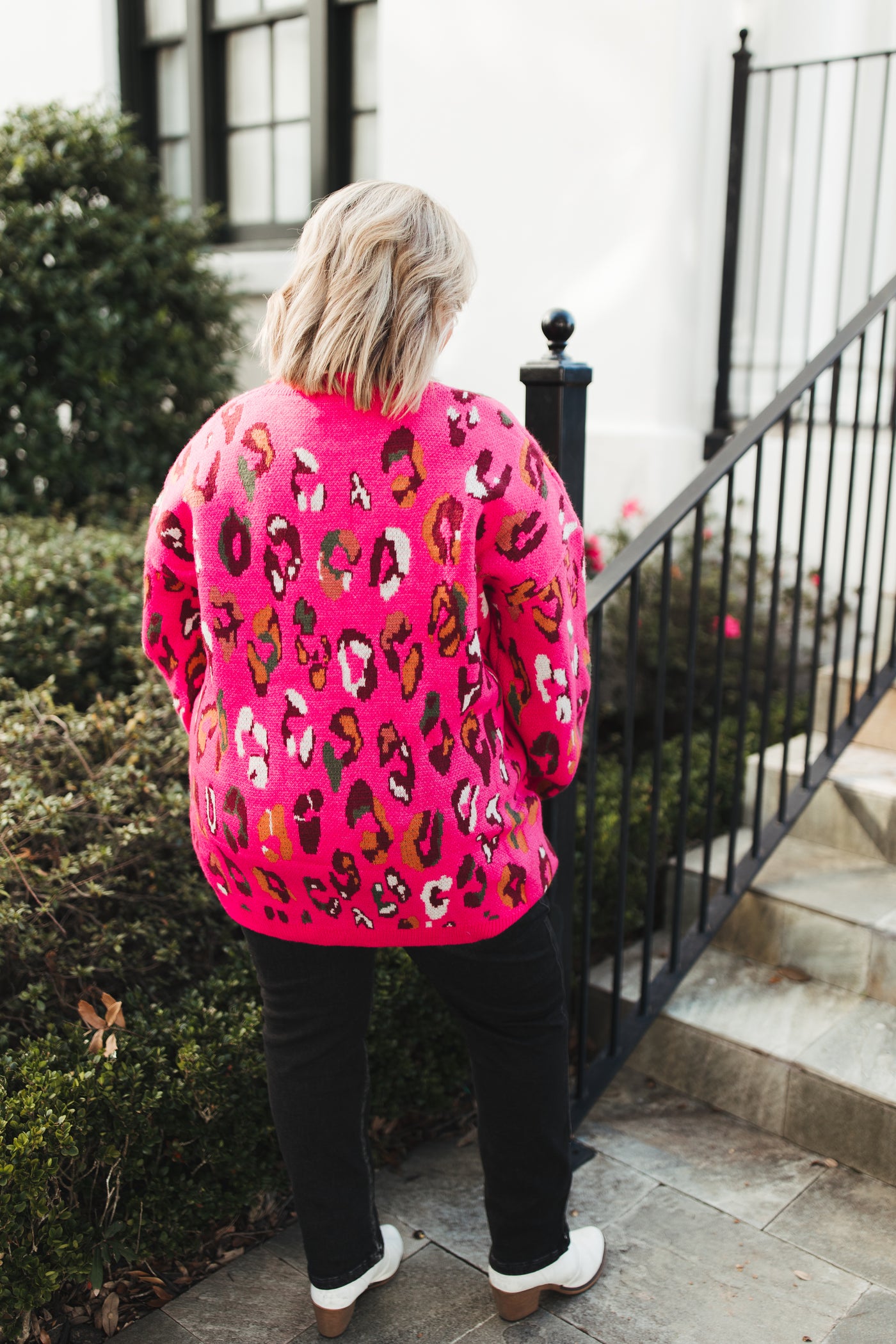 Pink Multi Mix Leopard Sweater