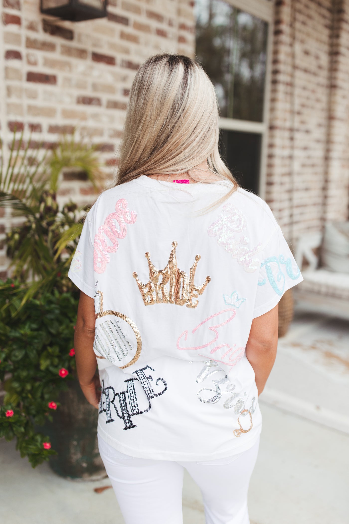 Queen Of Sparkles White Bride All Over Tee