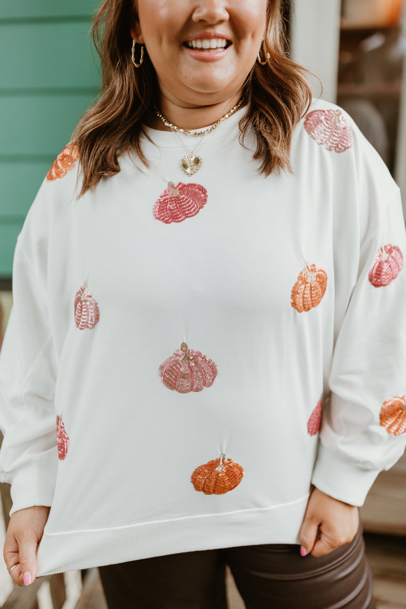 Mary Square Sarah Sweatshirt- Pumpkins