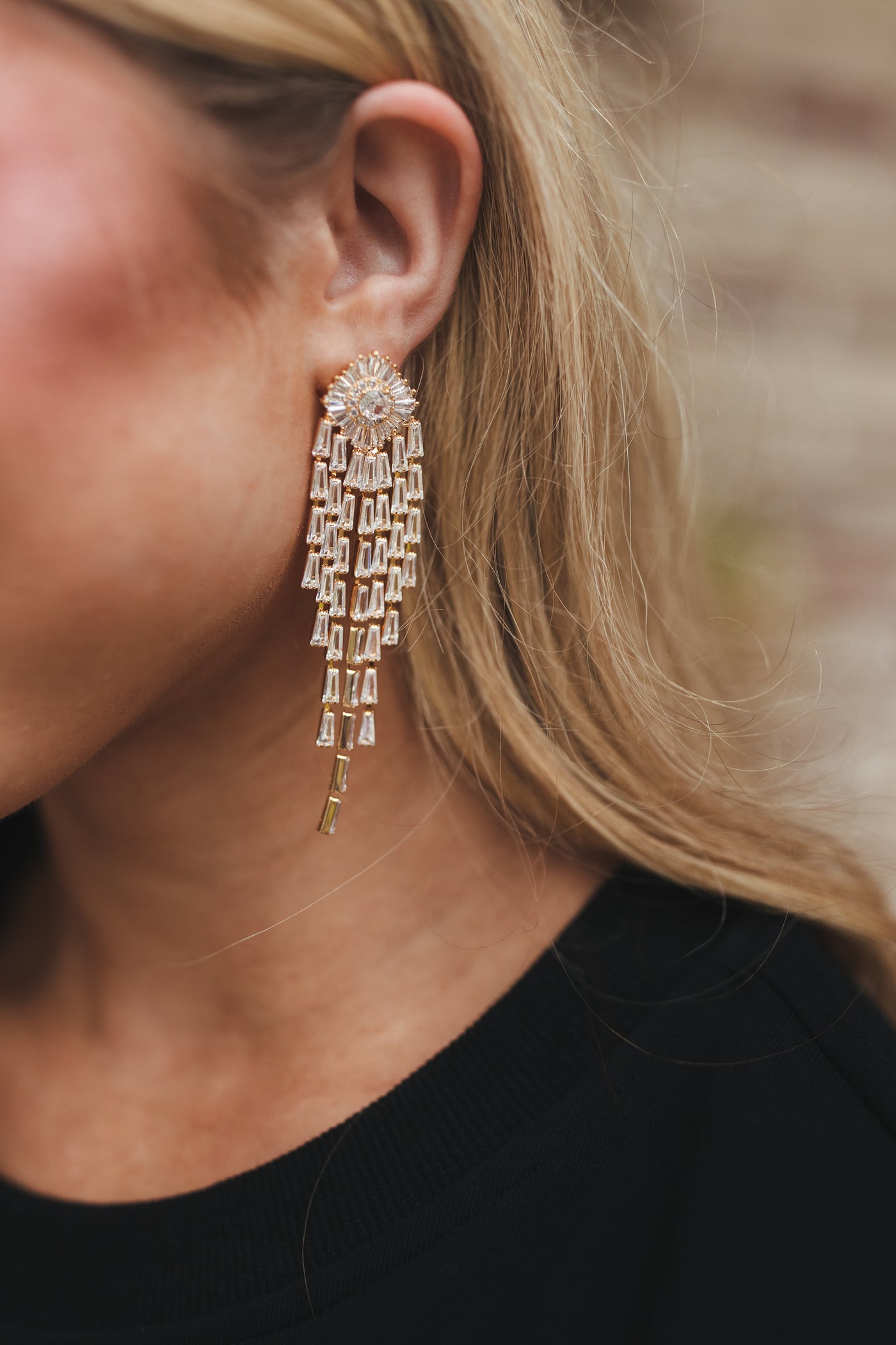 Gemelli Glam Earring in Gold