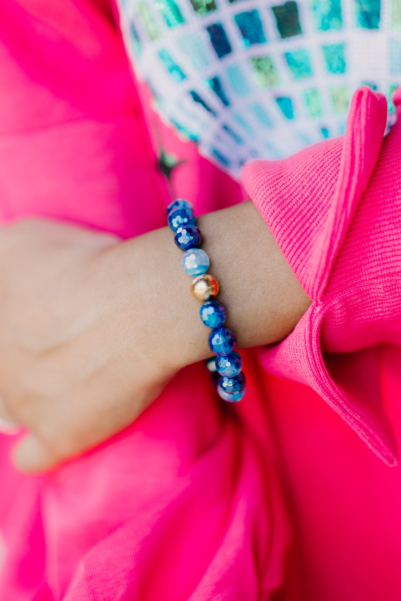 BuDhaGirl Mélange Beaded Bracelet - Sapphire