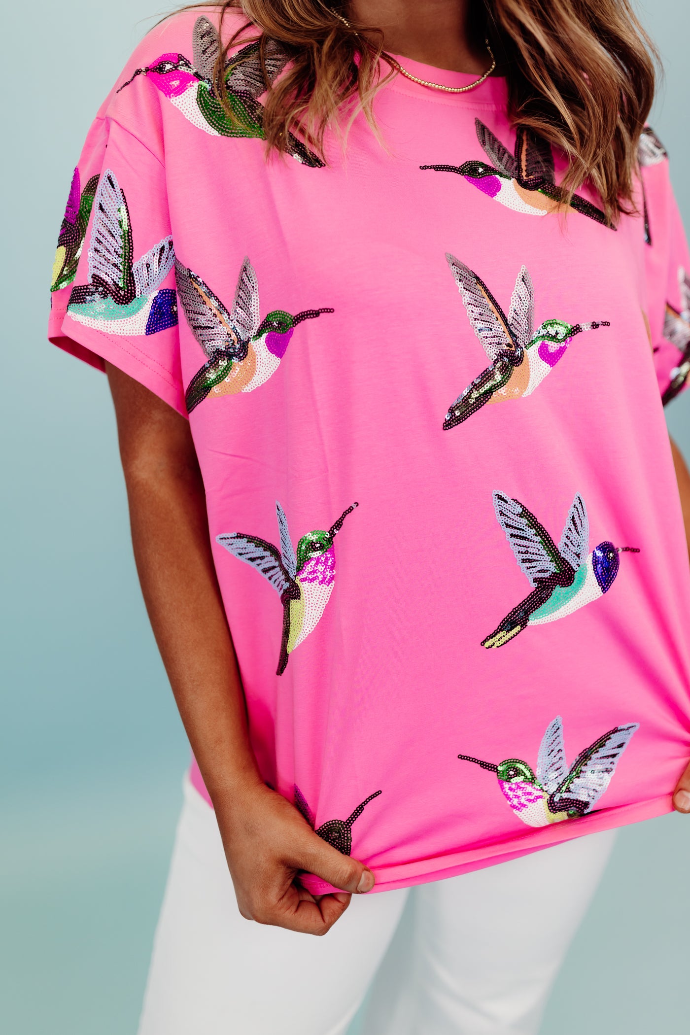 Queen of Sparkles x Fly Pink Hummingbird Tee