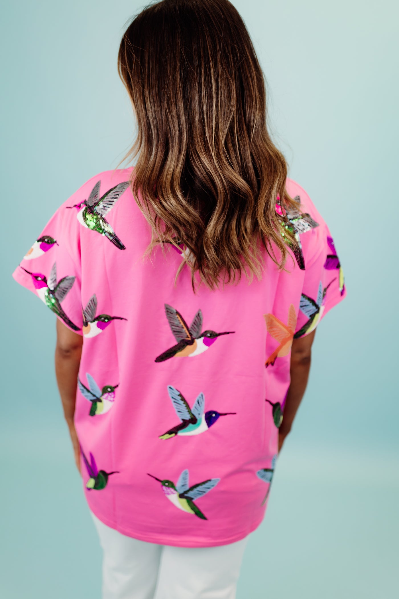 Queen of Sparkles x Fly Pink Hummingbird Tee