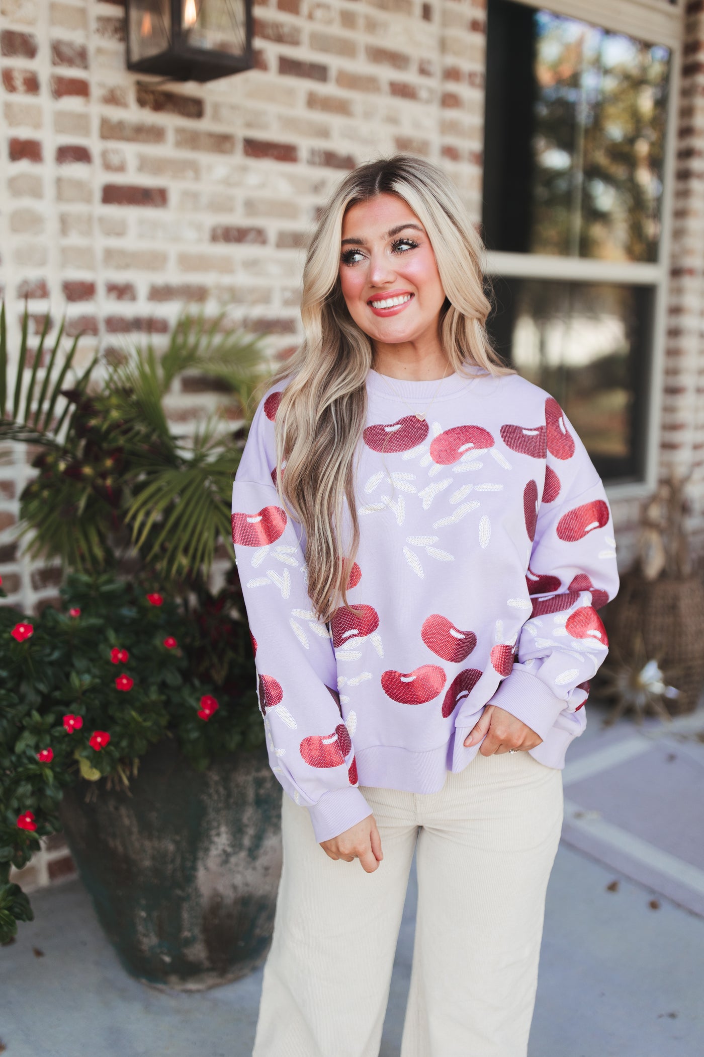 Queen Of Sparkles Lavender Red Beans & Rice Sweatshirt