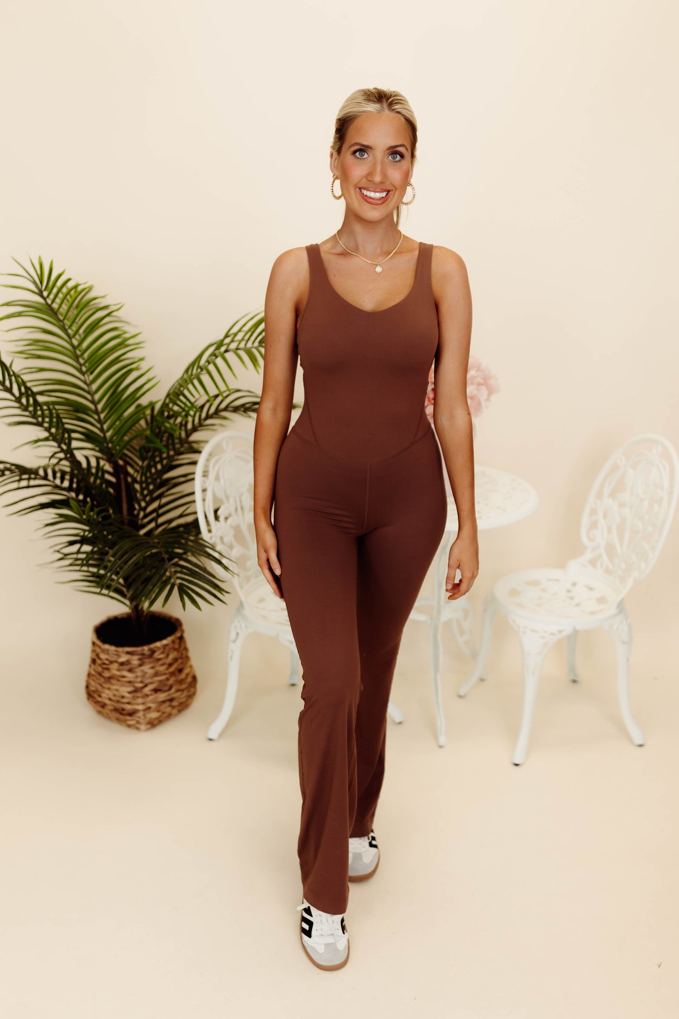 Smoky Topaz Buttersoft Flare Athleisure Onesie