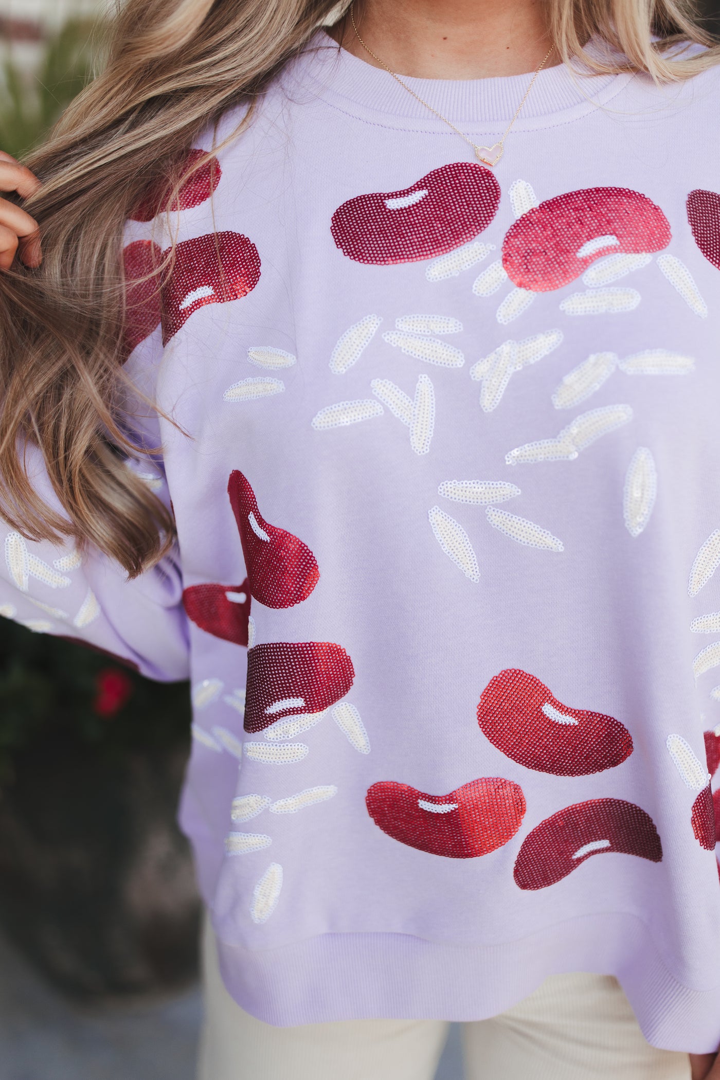 Queen Of Sparkles Lavender Red Beans & Rice Sweatshirt