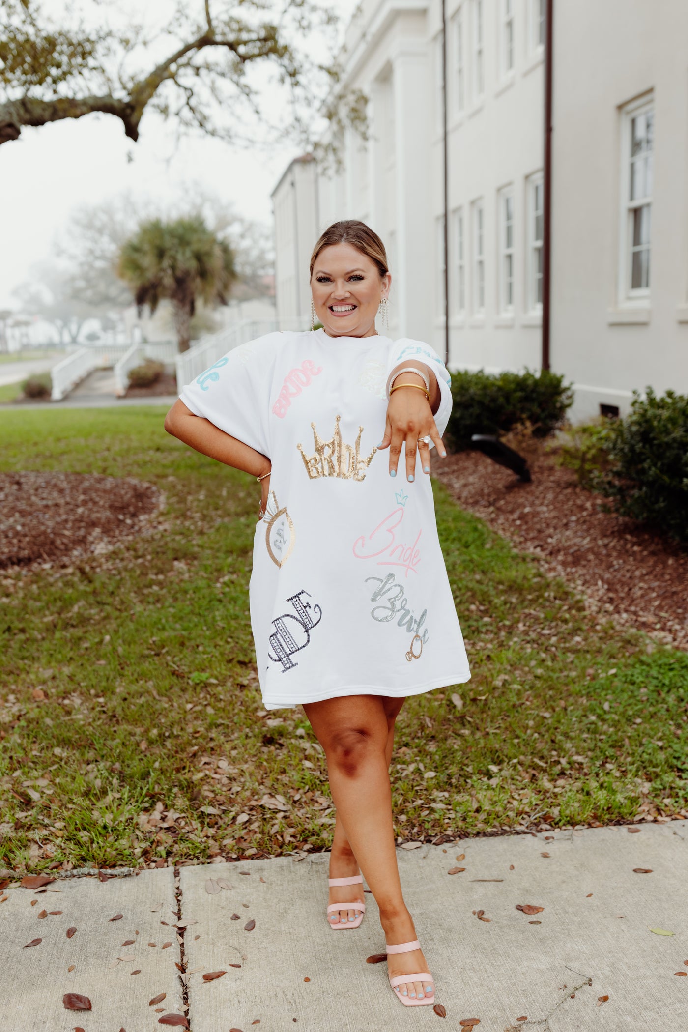 Queen Of Sparkles White Bride All Over Dress