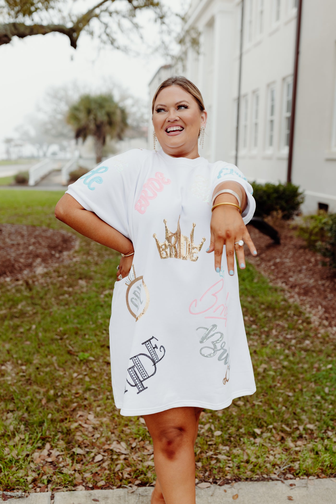 Queen Of Sparkles White Bride All Over Dress