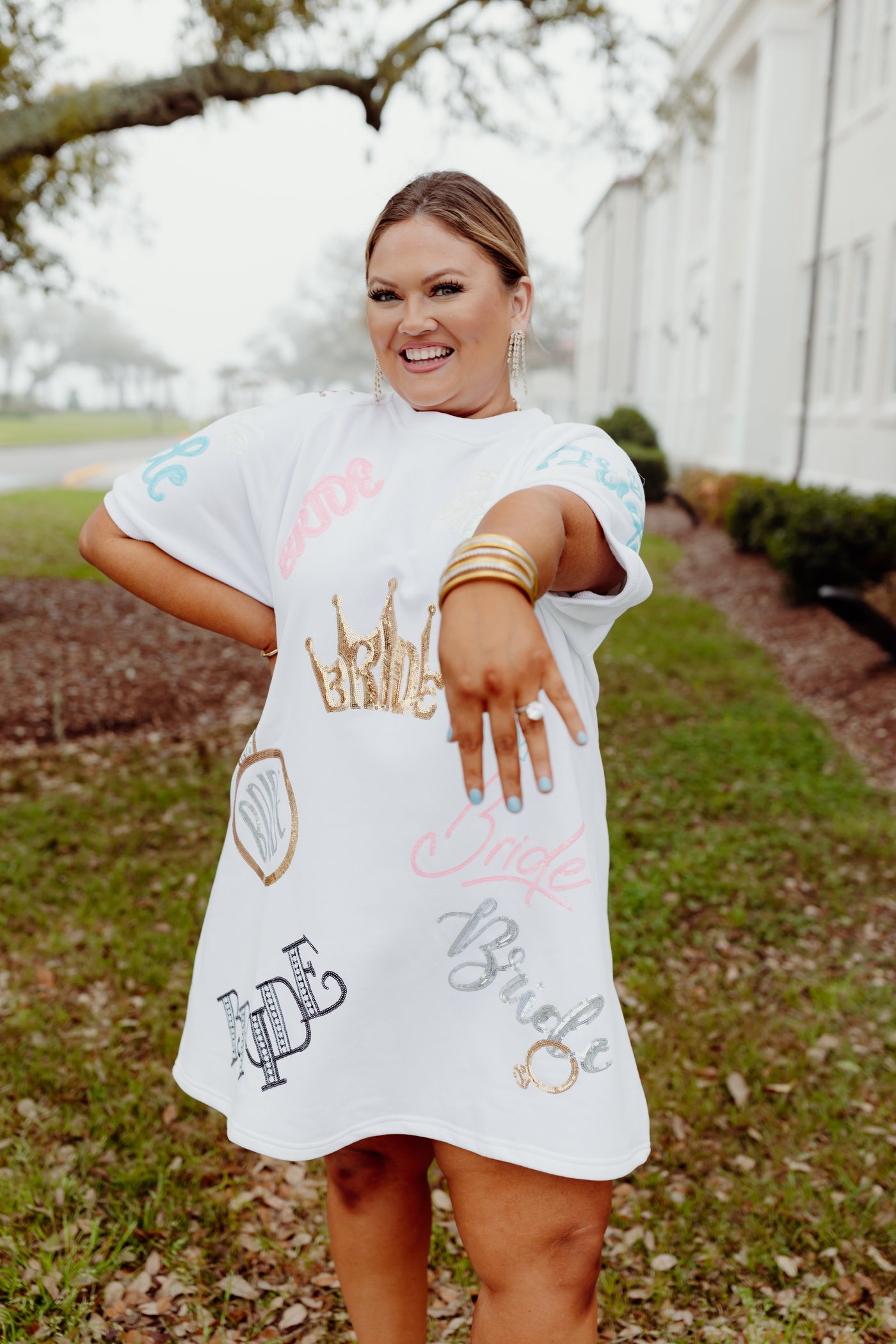 Queen Of Sparkles White Bride All Over Dress