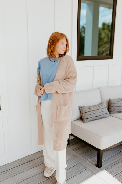 Gray Blue Mineral Washed Oversized Tee