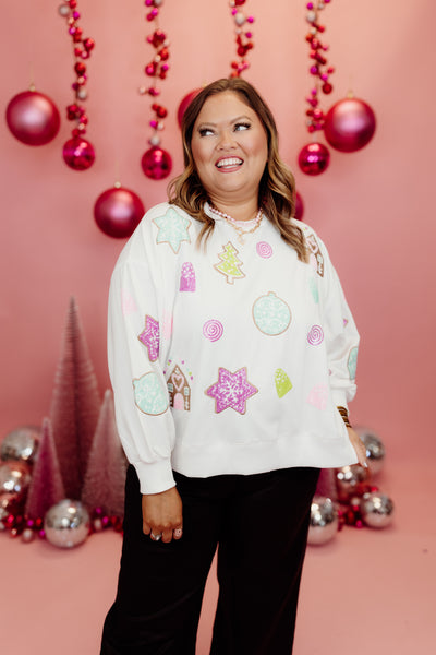 Mary Square Millie Sweatshirt- Gingerbread