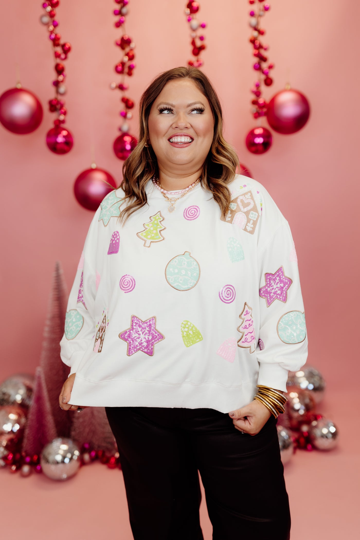 Mary Square Millie Sweatshirt- Gingerbread