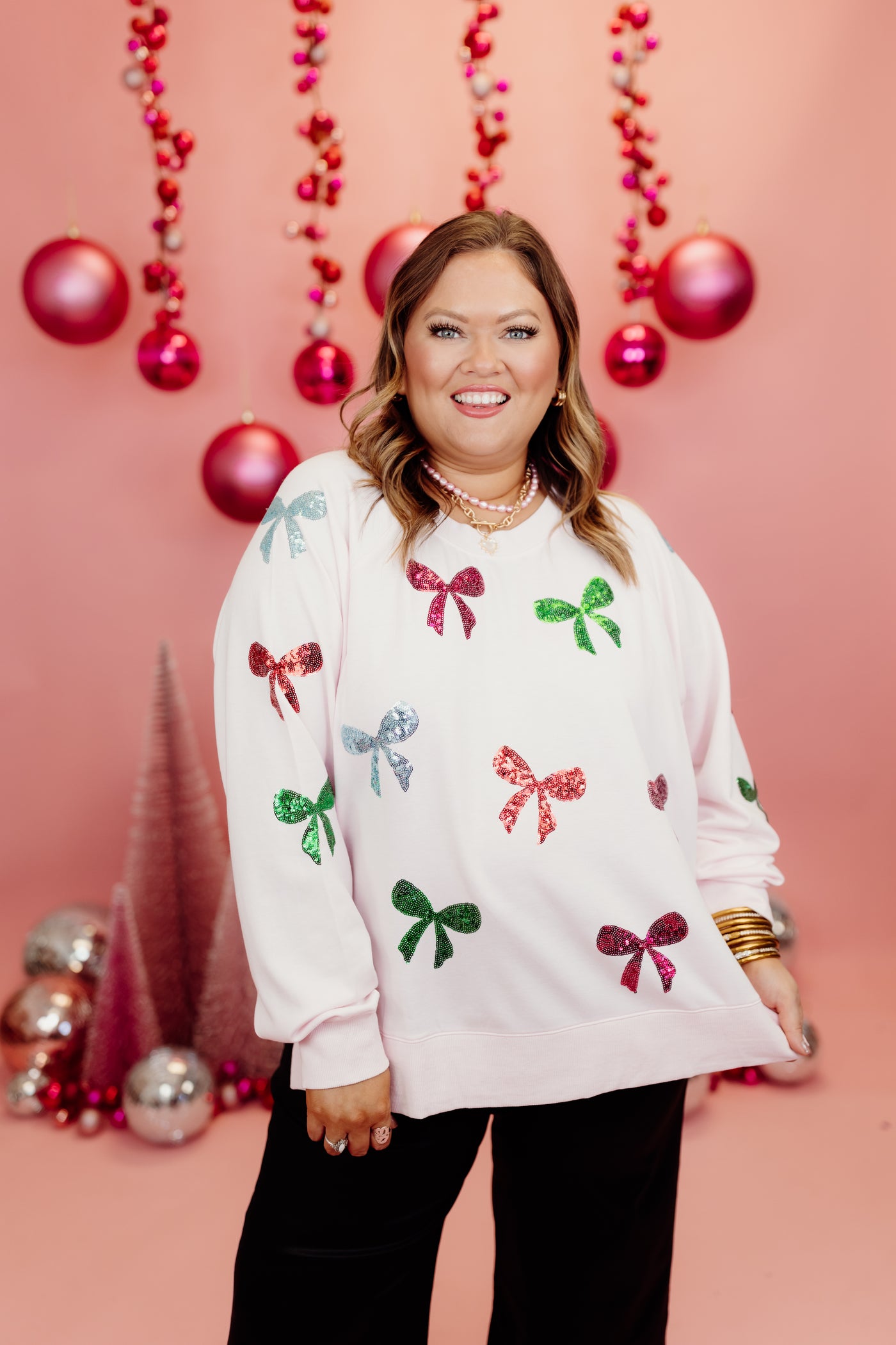 Mary Square Katie Sweatshirt- Bows