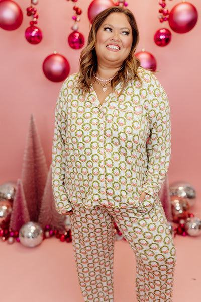 Mary Square Charlotte Pant Set in Deck the Halls