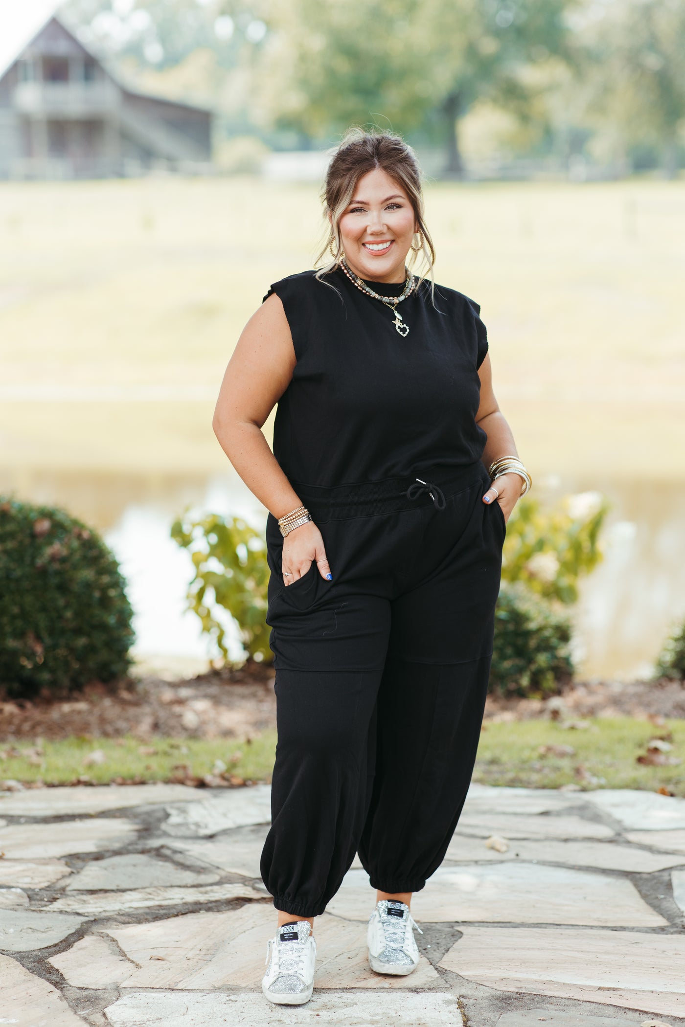 Black Comfy Oversized Jumpsuit