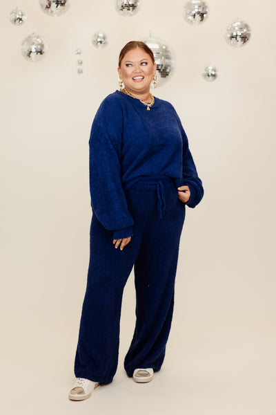 Molly Bracken Blue Knitted Sweater and Pant Set