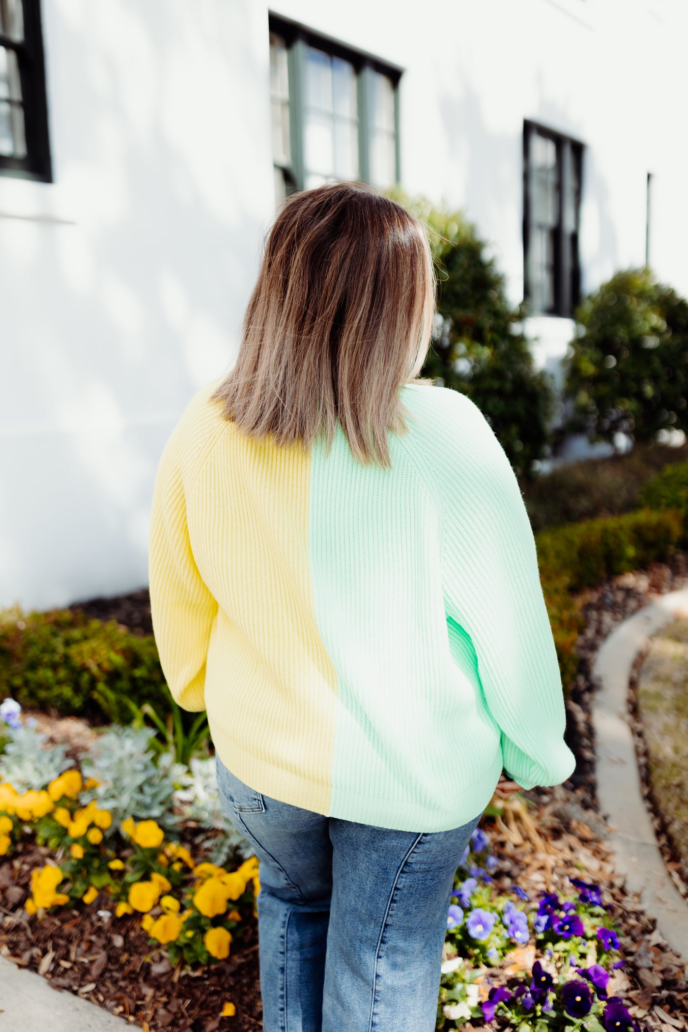 Queen of Sparkles Pastel Colorblock Bunny Cardigan