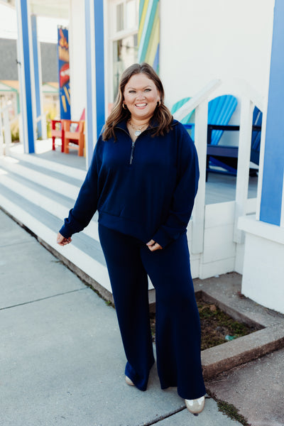 Spanx AirEssentials Wide Leg Pant- Timeless Navy