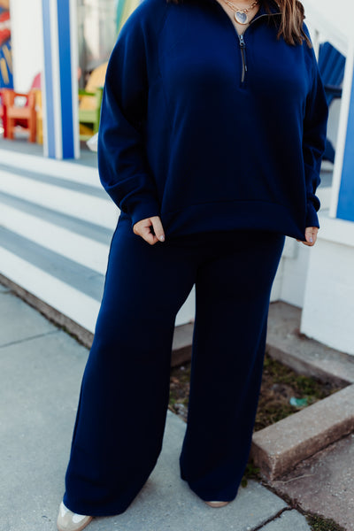 Spanx AirEssentials Wide Leg Pant- Timeless Navy