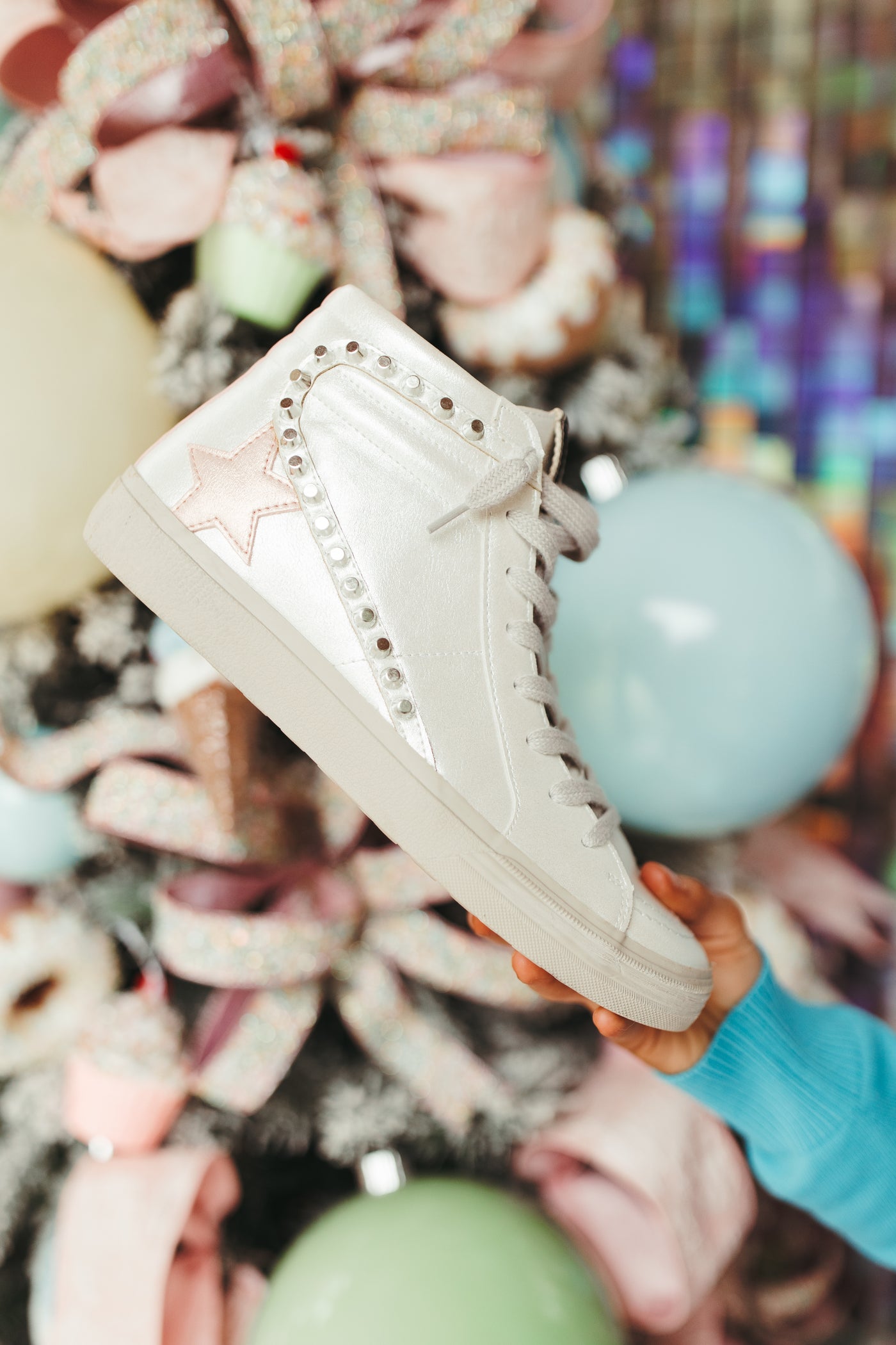 ShuShop RiRi High Top Sneaker in Pearl