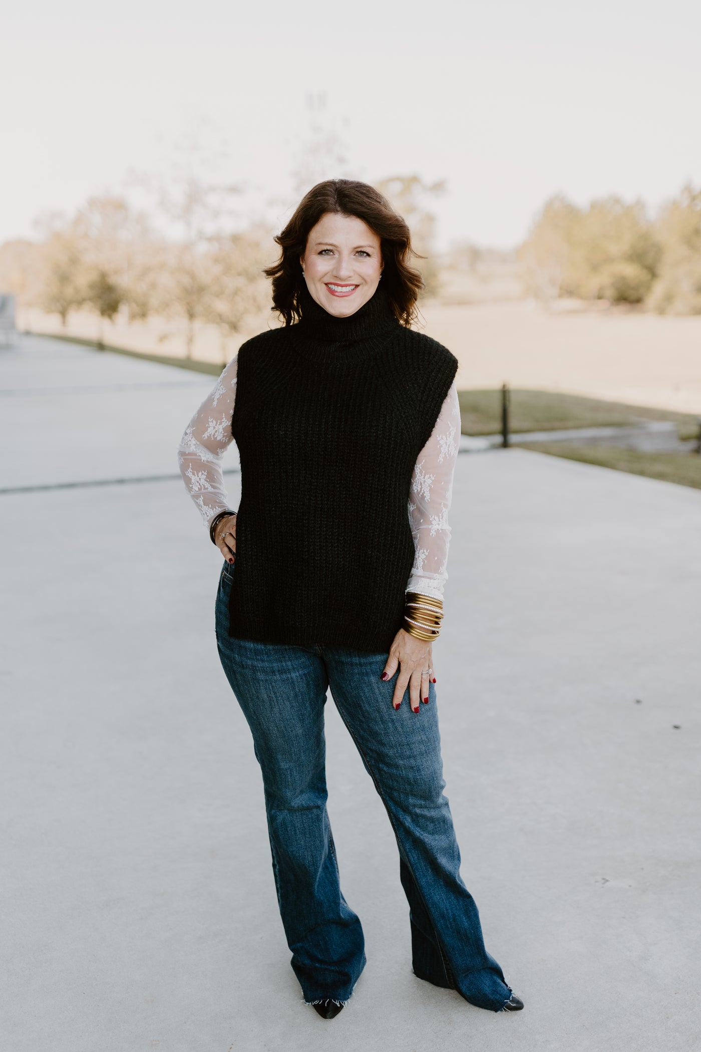 Molly Bracken Black Knitted Sleeveless Sweater