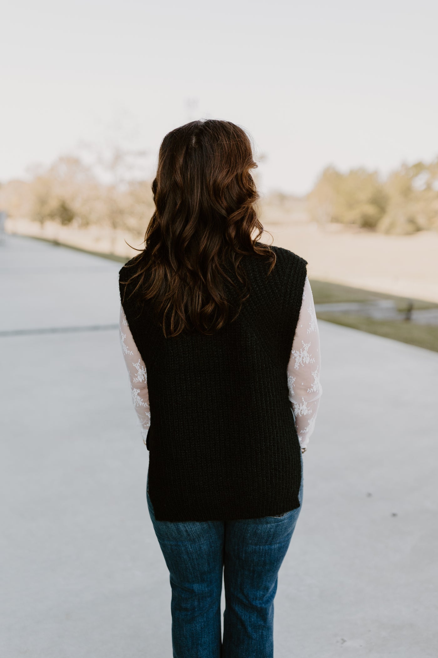 Molly Bracken Black Knitted Sleeveless Sweater