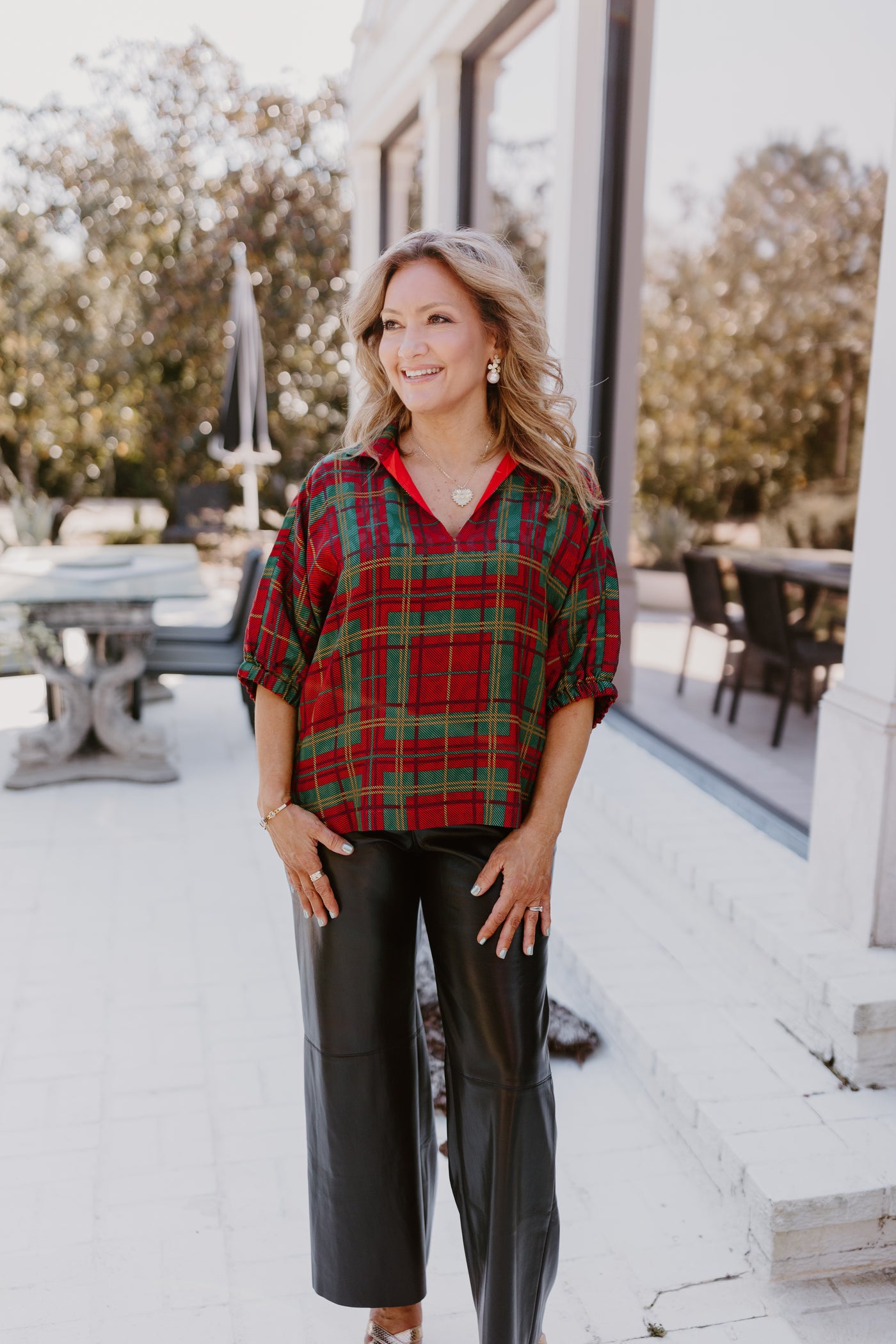 Emily McCarthy Poppy Top in Tartan Cheetah