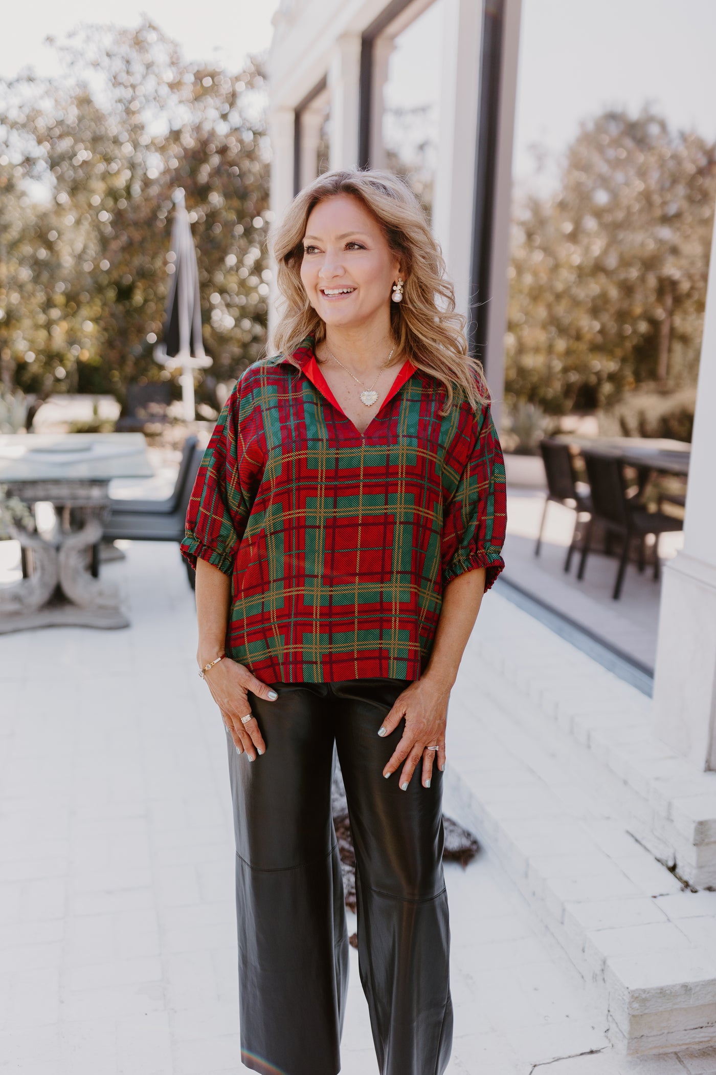 Emily McCarthy Poppy Top in Tartan Cheetah