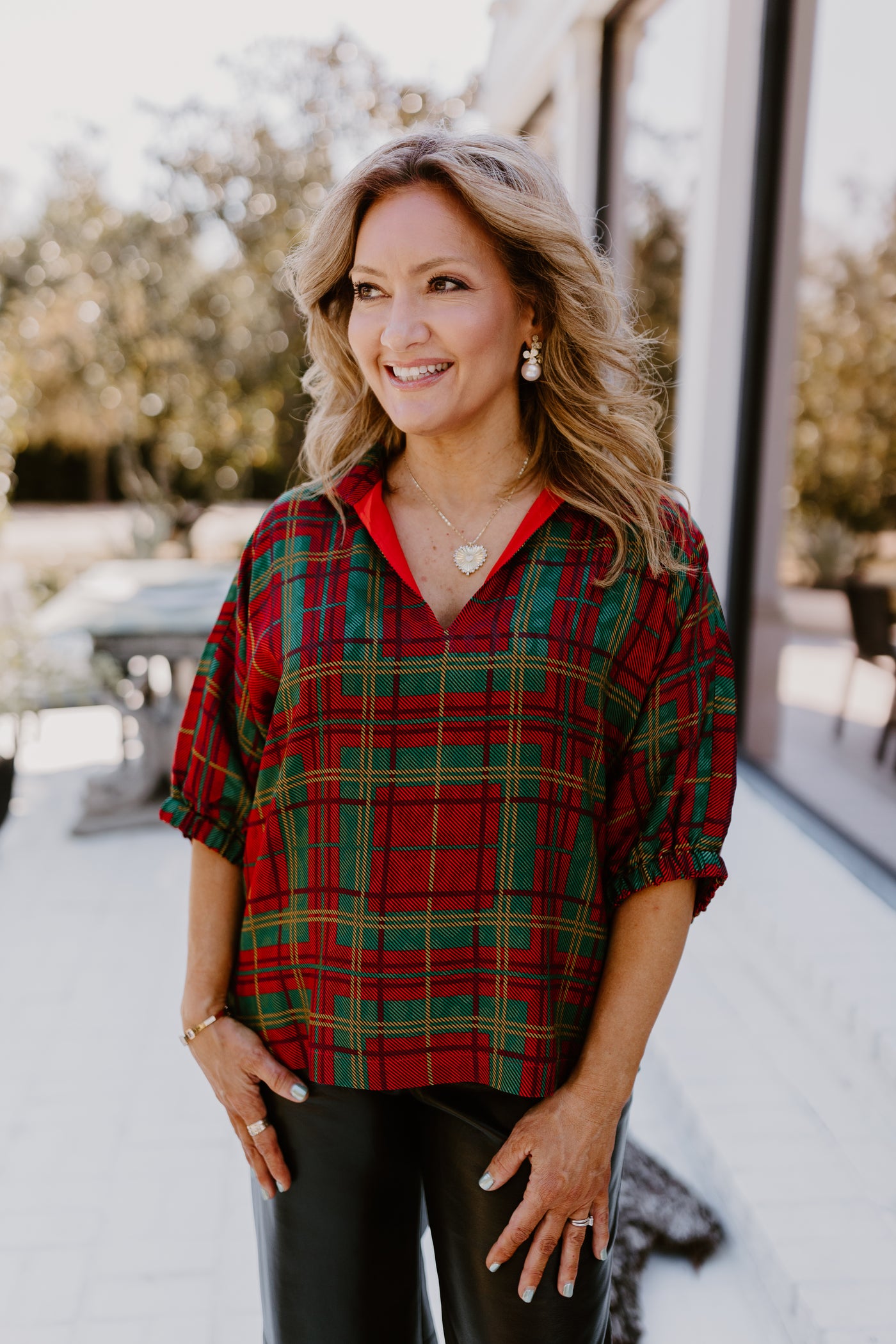 Emily McCarthy Poppy Top in Tartan Cheetah