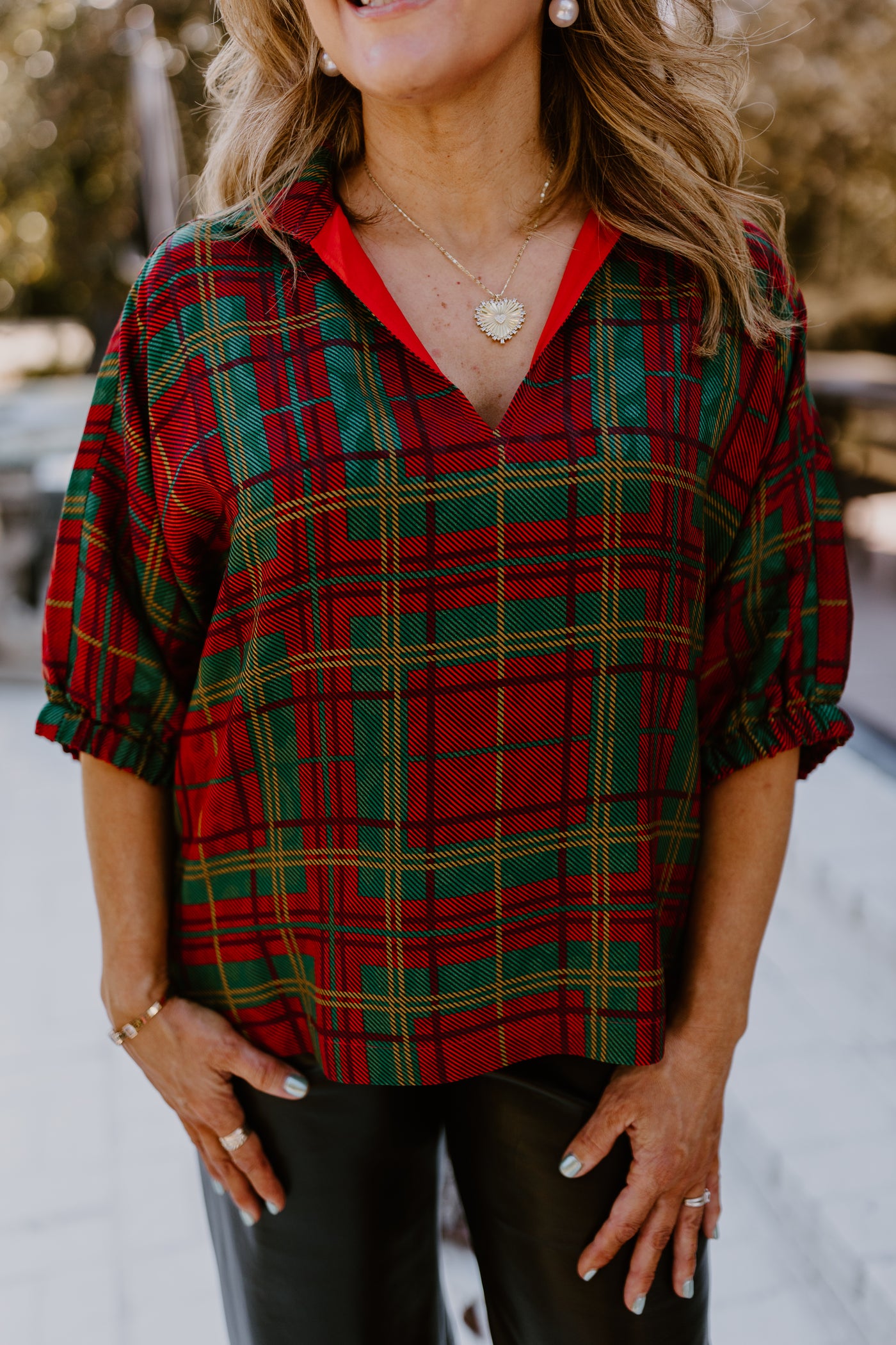 Emily McCarthy Poppy Top in Tartan Cheetah