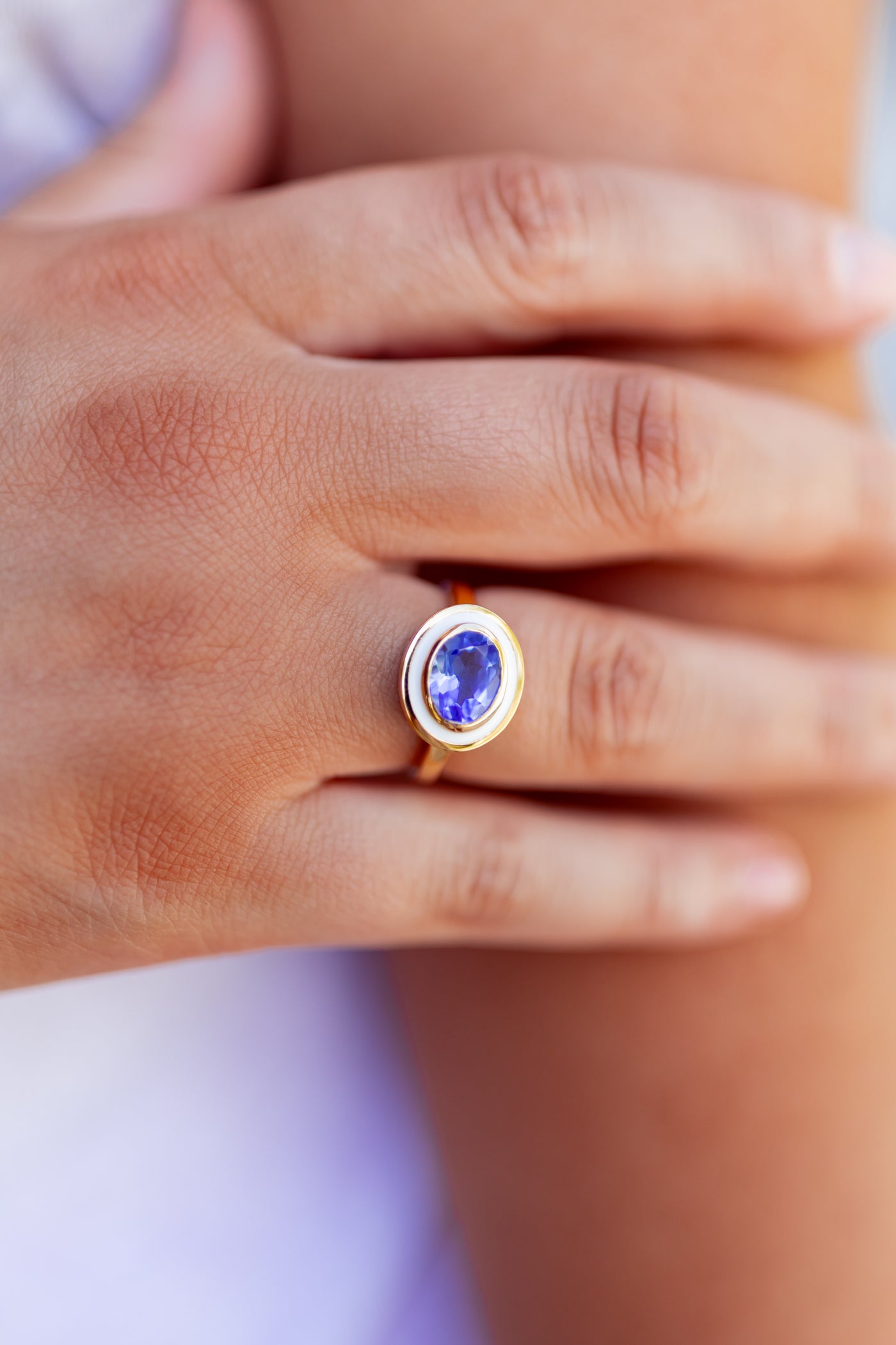 BuDhaGirl Galaxy Ring - Tanzanite/White