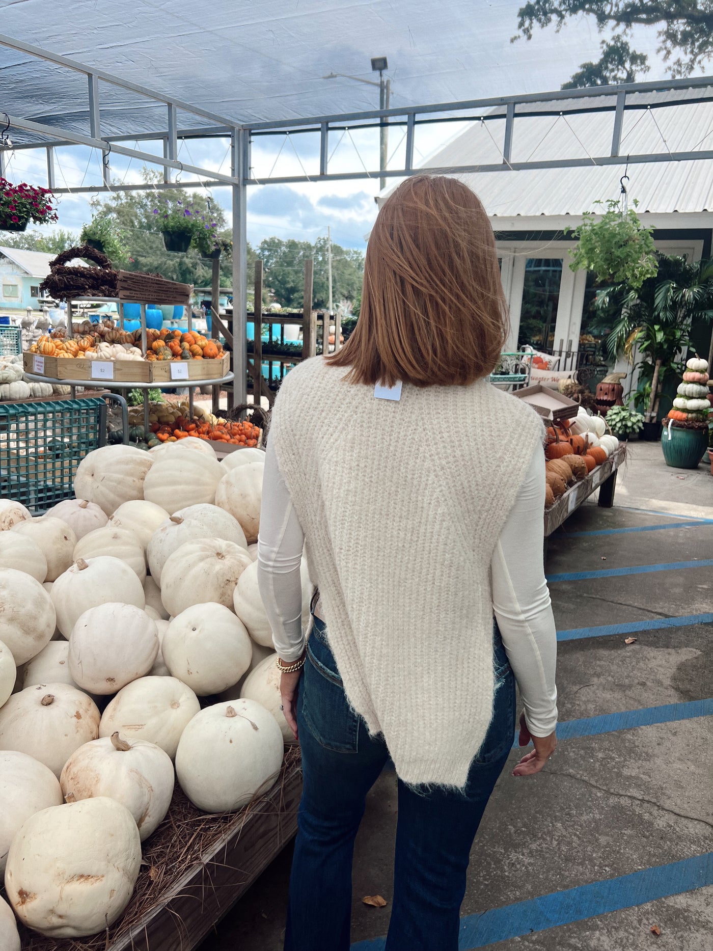 Molly Bracken Cream Knitted Sleeveless Sweater