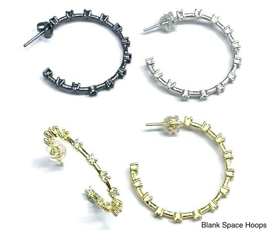 B.B. Lila Blank Space Hoops