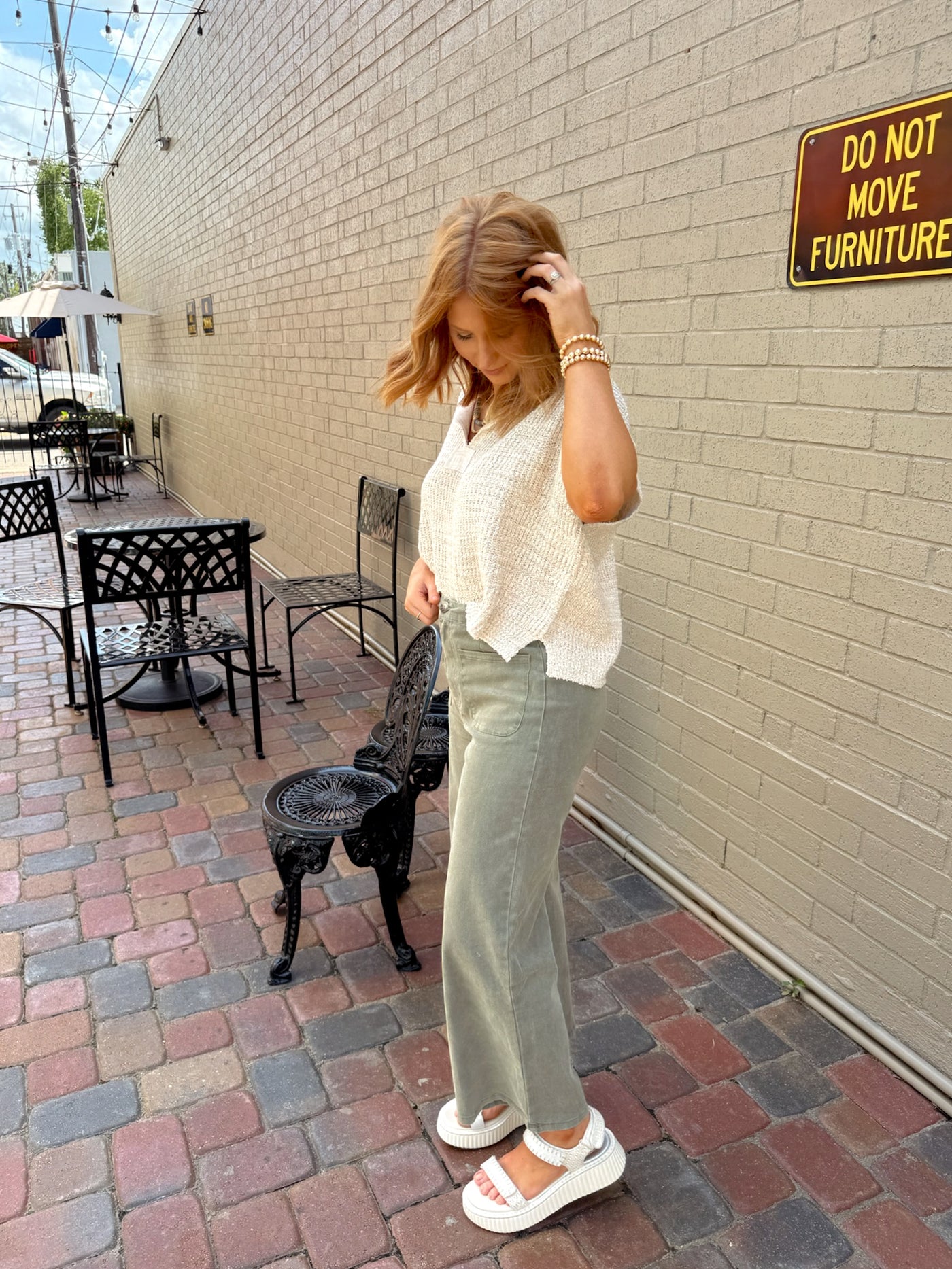 Oatmeal Sleeveless Cropped Sweater Top