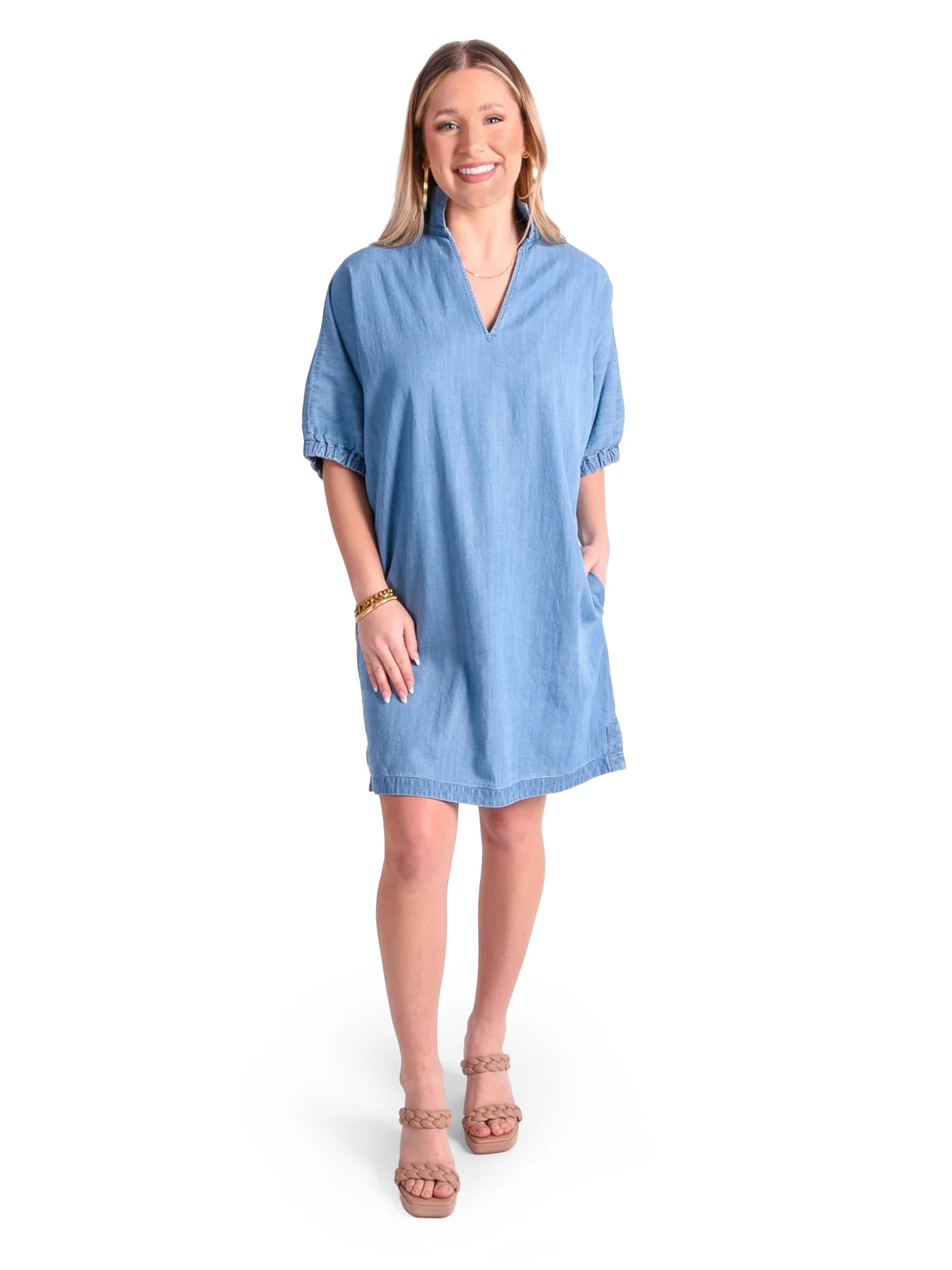 Emily McCarthy Chambray Poppy Dress