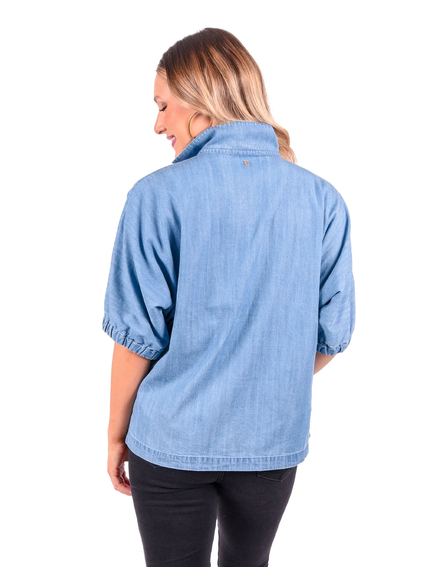 Emily McCarthy Chambray Poppy Top