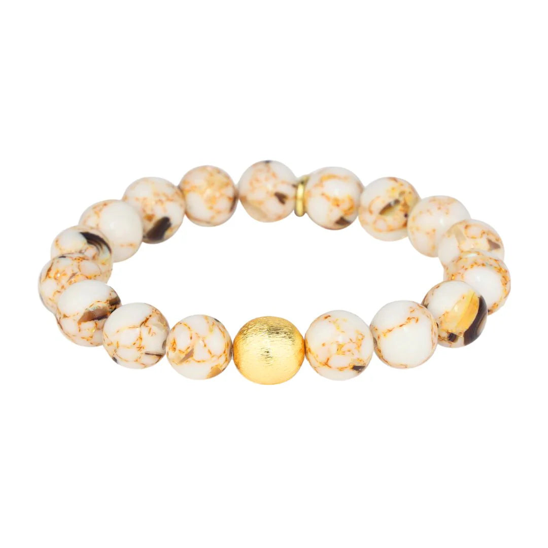 BuDhaGirl Marble Beaded Bracelet - Etoile