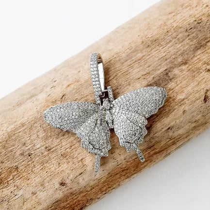 VIRTUE POINTED PAVE BUTTERFLY CHARM